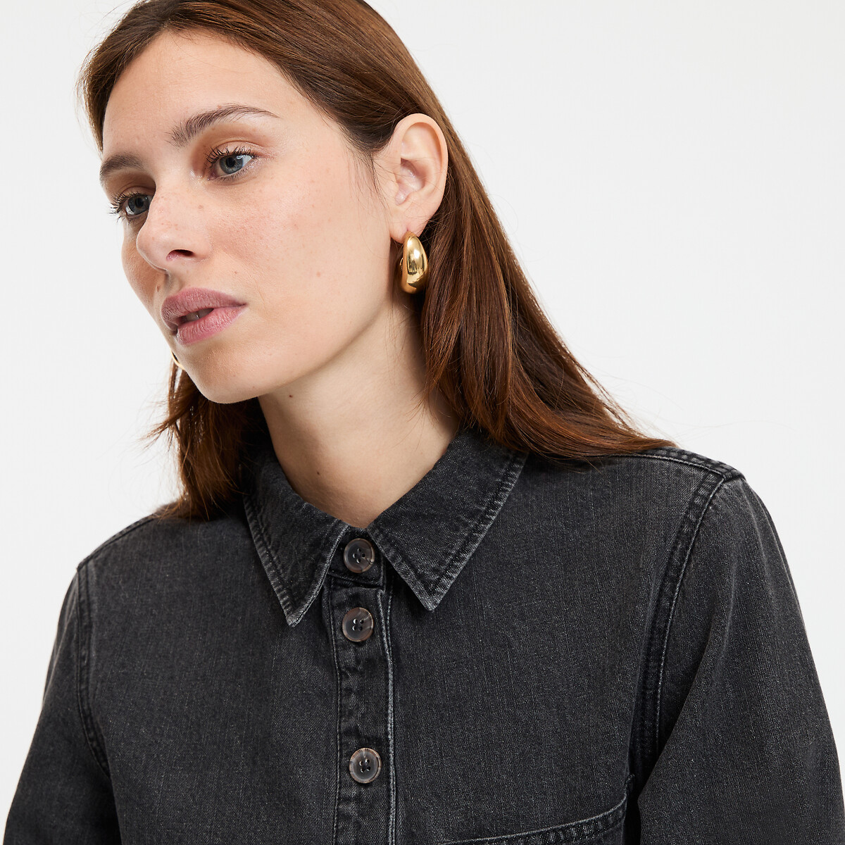 COLEÇÕES LA REDOUTE<br>Saia curta jeans, Assinatura ALBANE