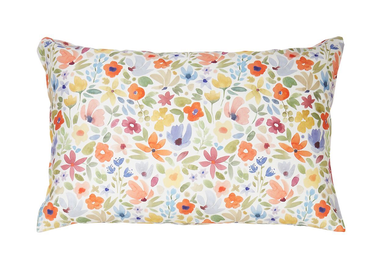 FLORES Satin-Kissenbezug - Multicolor / Kissenbezug - 65 x 100 cm