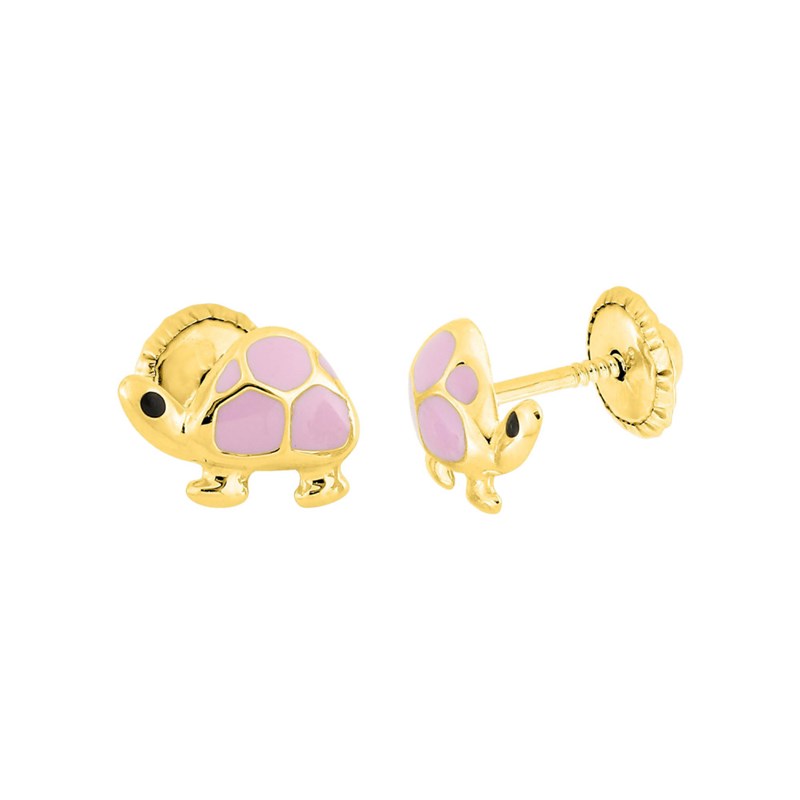 Boucles d'oreilles enfant - Or 18 Carats - Tortue