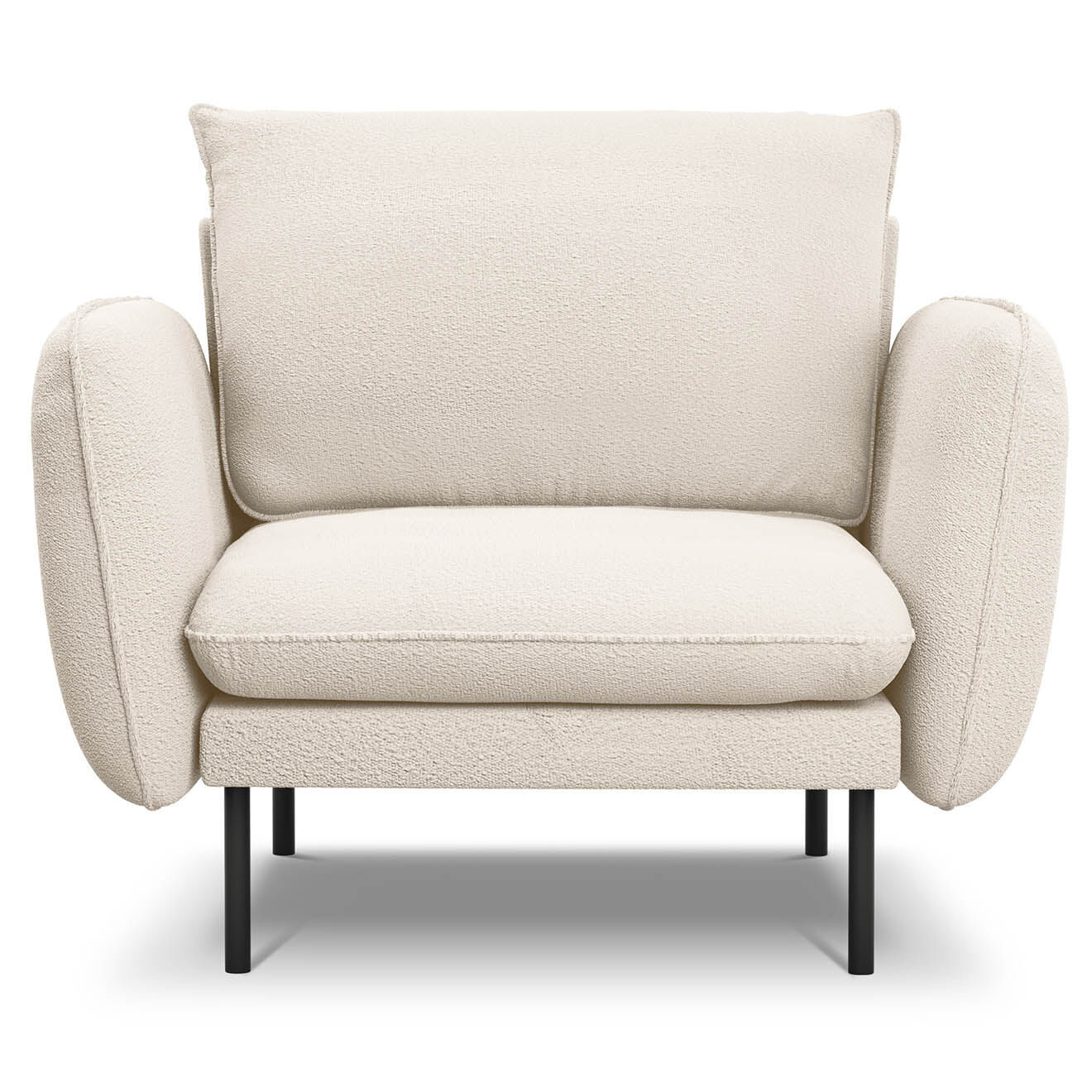 Cosmopolitan Design Fauteuil Vienna bouclette beige - 95x92x95 cm