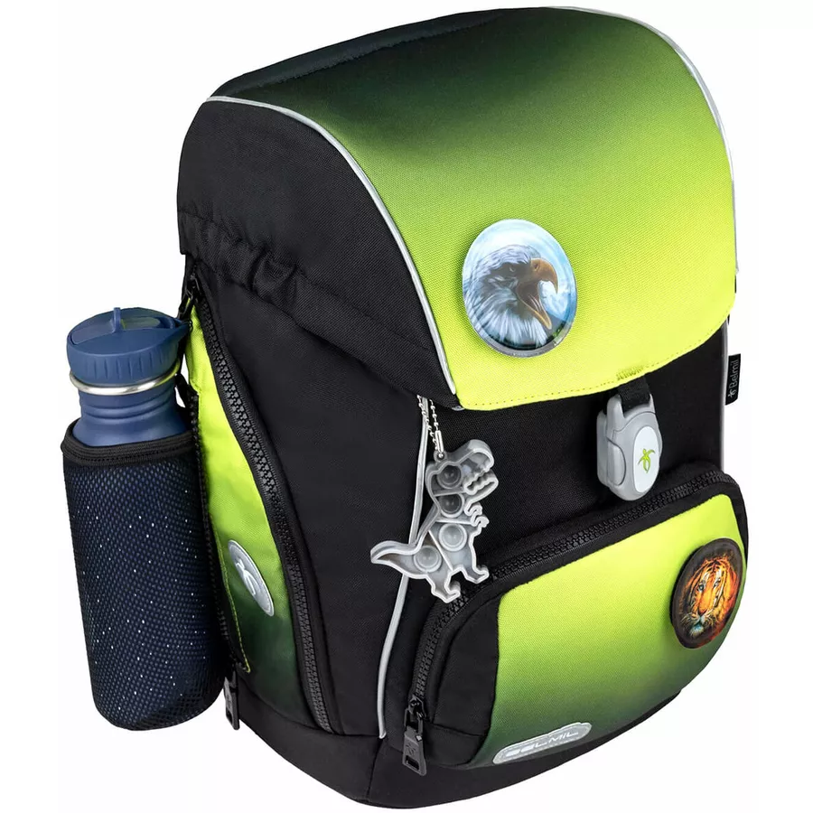 Belmil Schulranzen Premium Comfy Plus Set 5-teilig Black Green