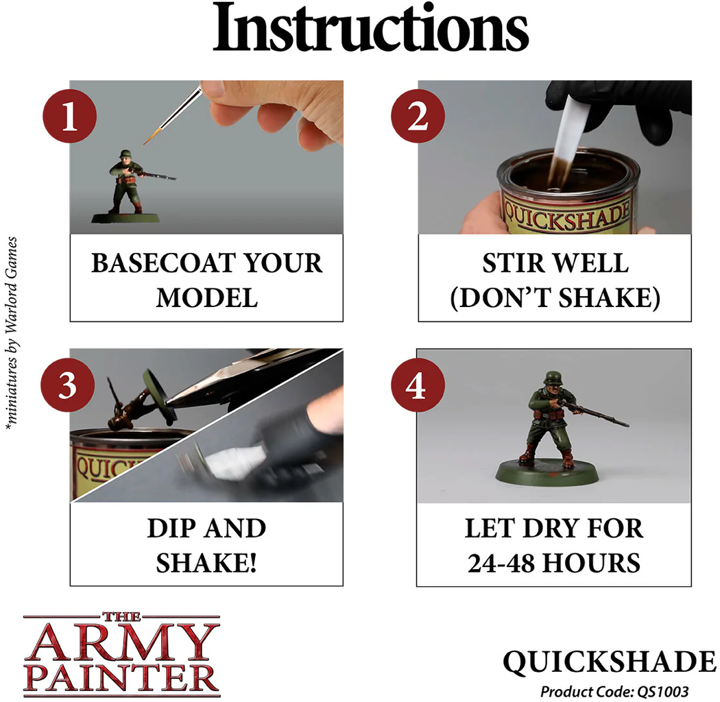 The Army Painter  Quickshade Dip, Dark Tone    Der schnelle Weg zu meisterhaften Schattierungen