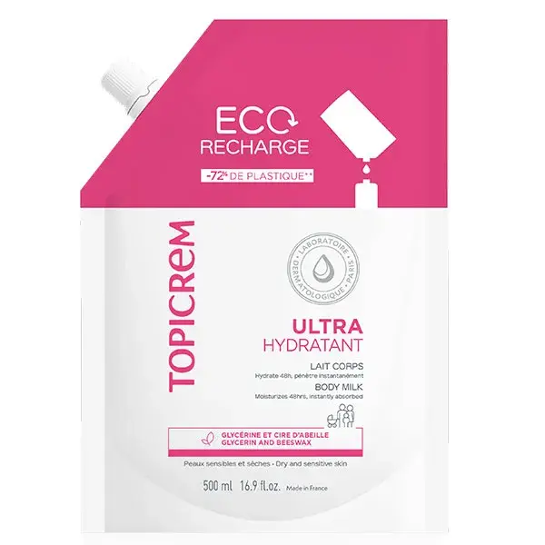 Topicrem UH Lait Corps Eco-Recharge 500ml