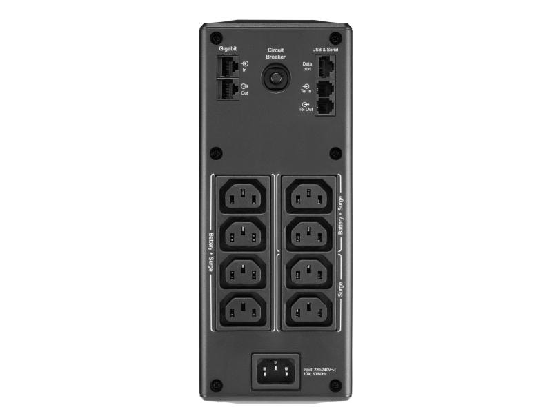 APC USV BR1600MI 1600 VA / 960 W Back UPS Pro BR 1600 VA, 8 Ausgänge, AVR, LCD-Schnittstelle