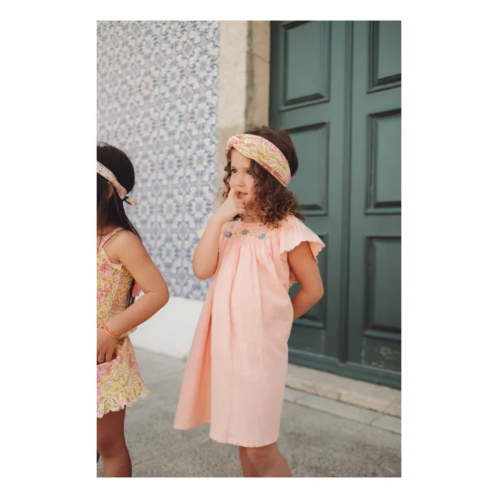 Louise Misha Robe Brodée Edith | Corail