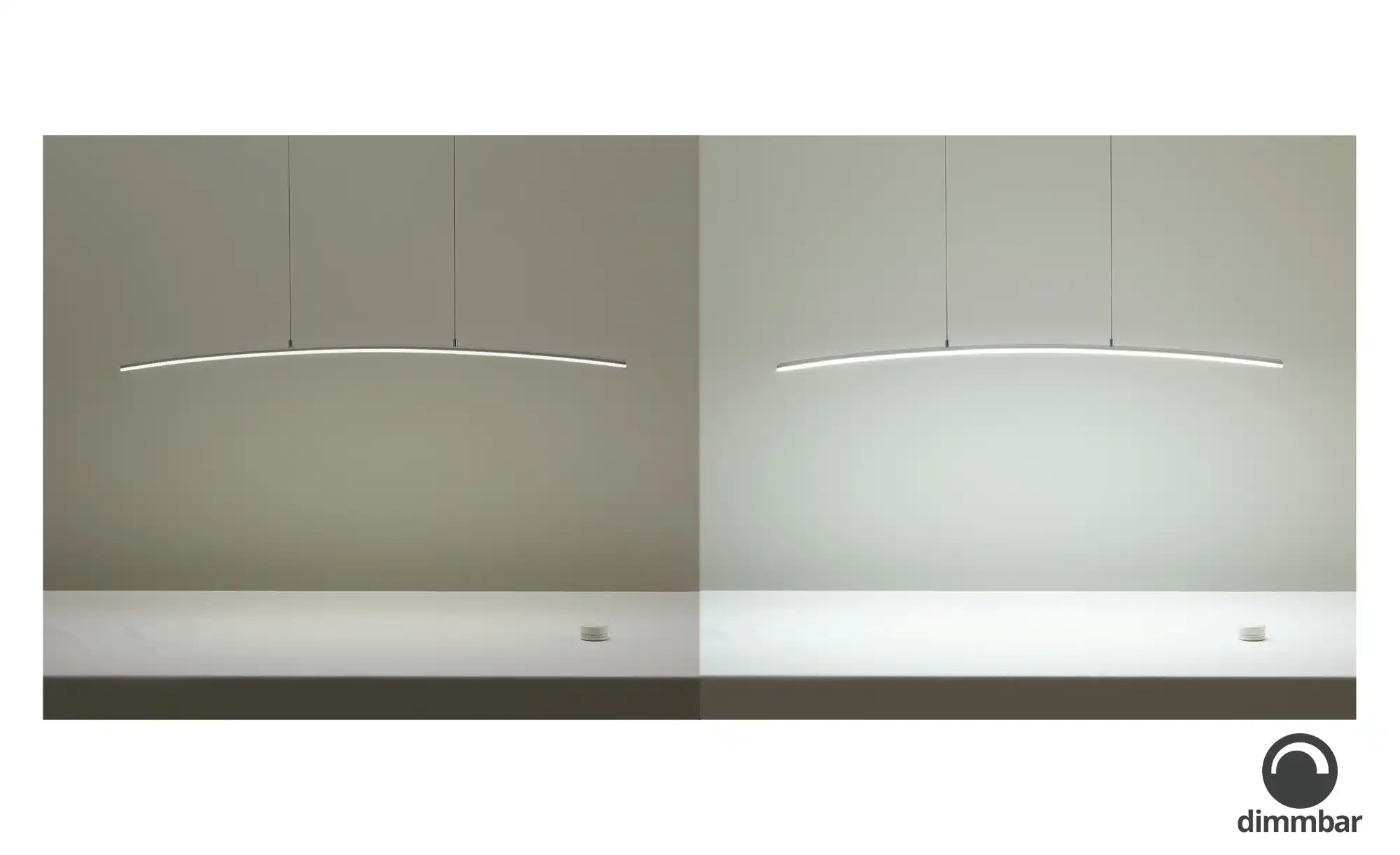 HELL-höllisch gutes Licht LED-Pendelleuchte, aluminiumfarben