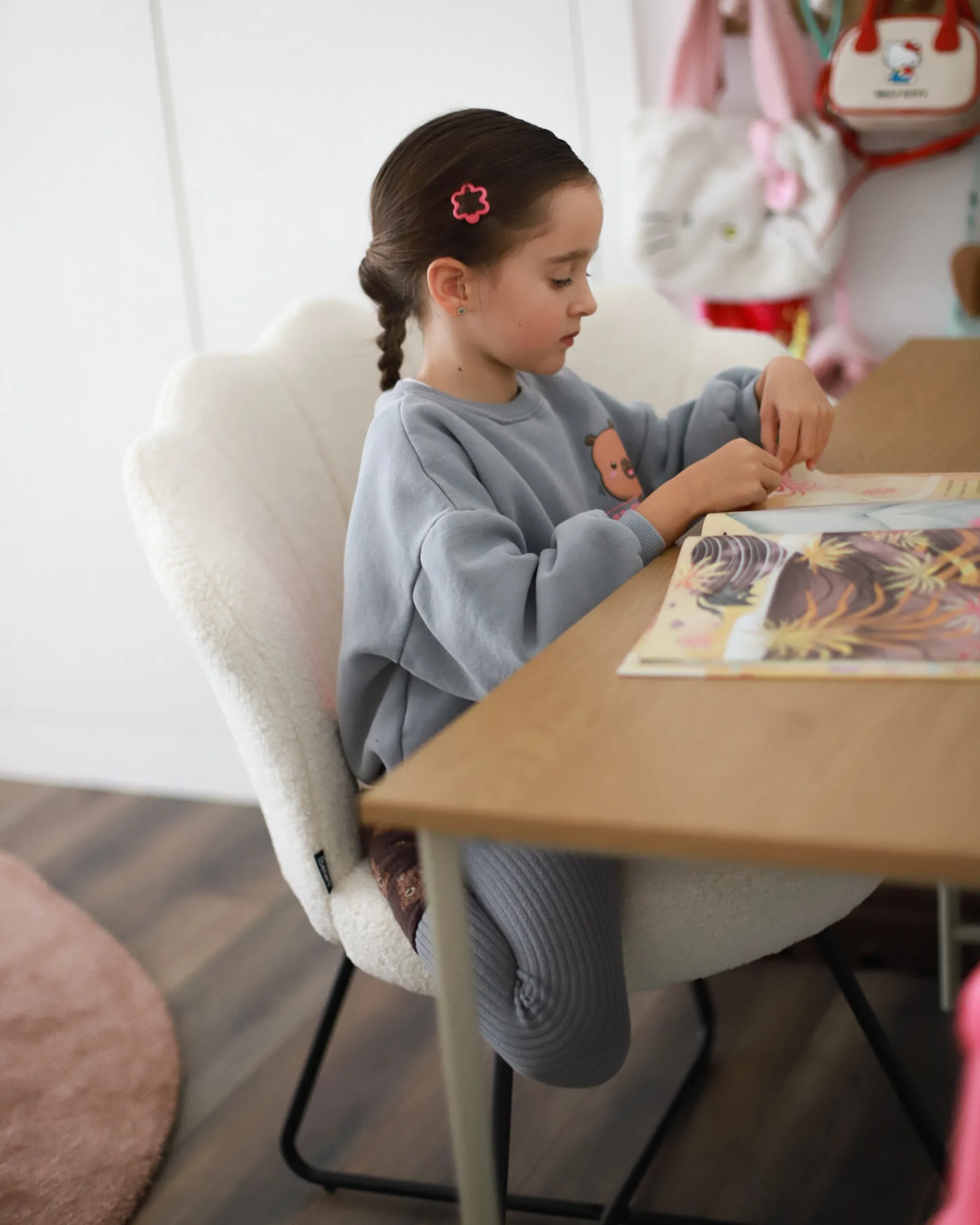 Fauteuil LOVELOCK Bouclé Wit