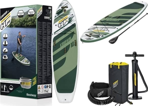 Bestway 65308, Stående padelboard (SUP), Flad, Flerfarvet, Tritech, Kasse, 3,1 m
