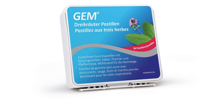 GEM Dreikräuter Pastillen Pastillen zuckerfrei Ds 36 Stk