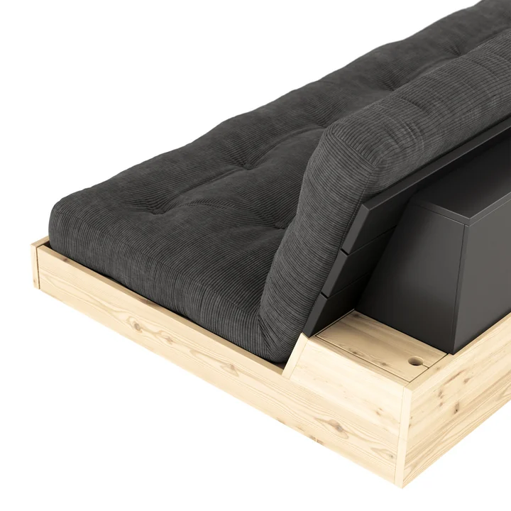 Karup Design - Base Schlafsofa, Kiefer klar lackiert / charcoal