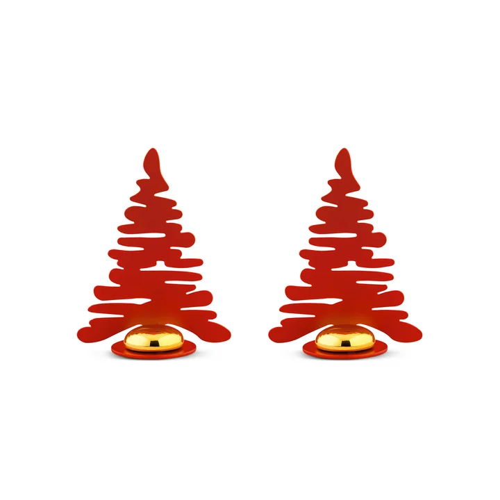 Alessi - Bark for Christmas, Tischkartenhalter, rot (2er-Set)