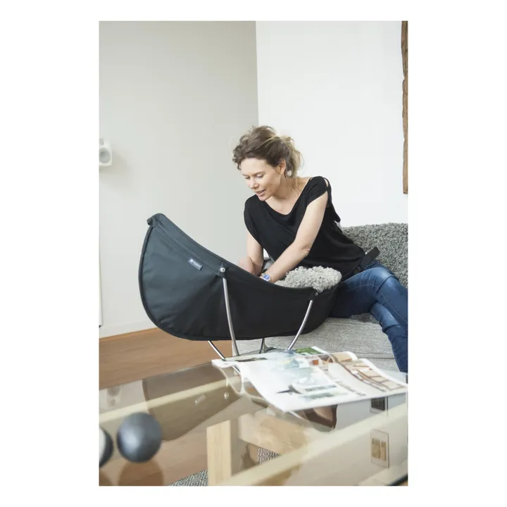 Vaggaro Kit complet: sac bandoulière, support, chaise, berceau et transat | Noir