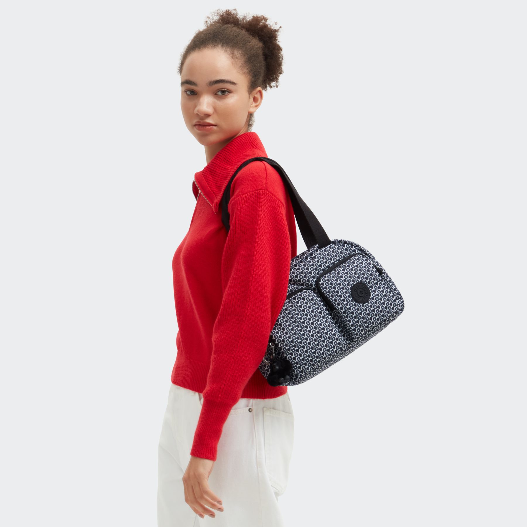 COOL DEFEA Sac Épaule Taille Moyenne avec Sangle Détachable - Signature Print