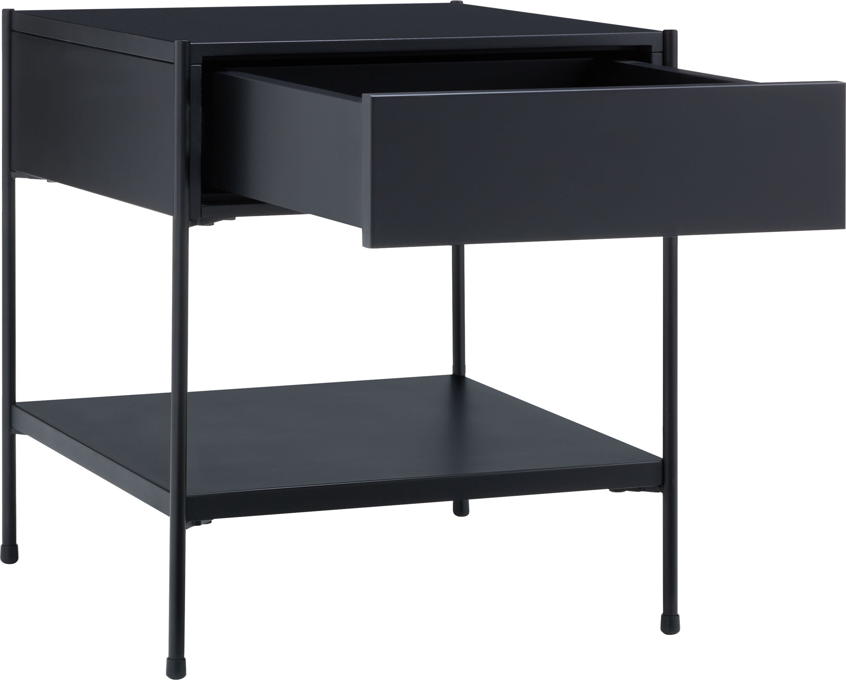MALA Nachttisch - Schwarz / B: 40.0 cm x T: 40.0 cm x H: 43.0 cm
