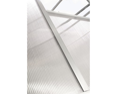Vitavia Triton 2500 kas, 6 mm dubbelwandige polycarbonaat panelen, met fundering, 198x131 cm, aluminium