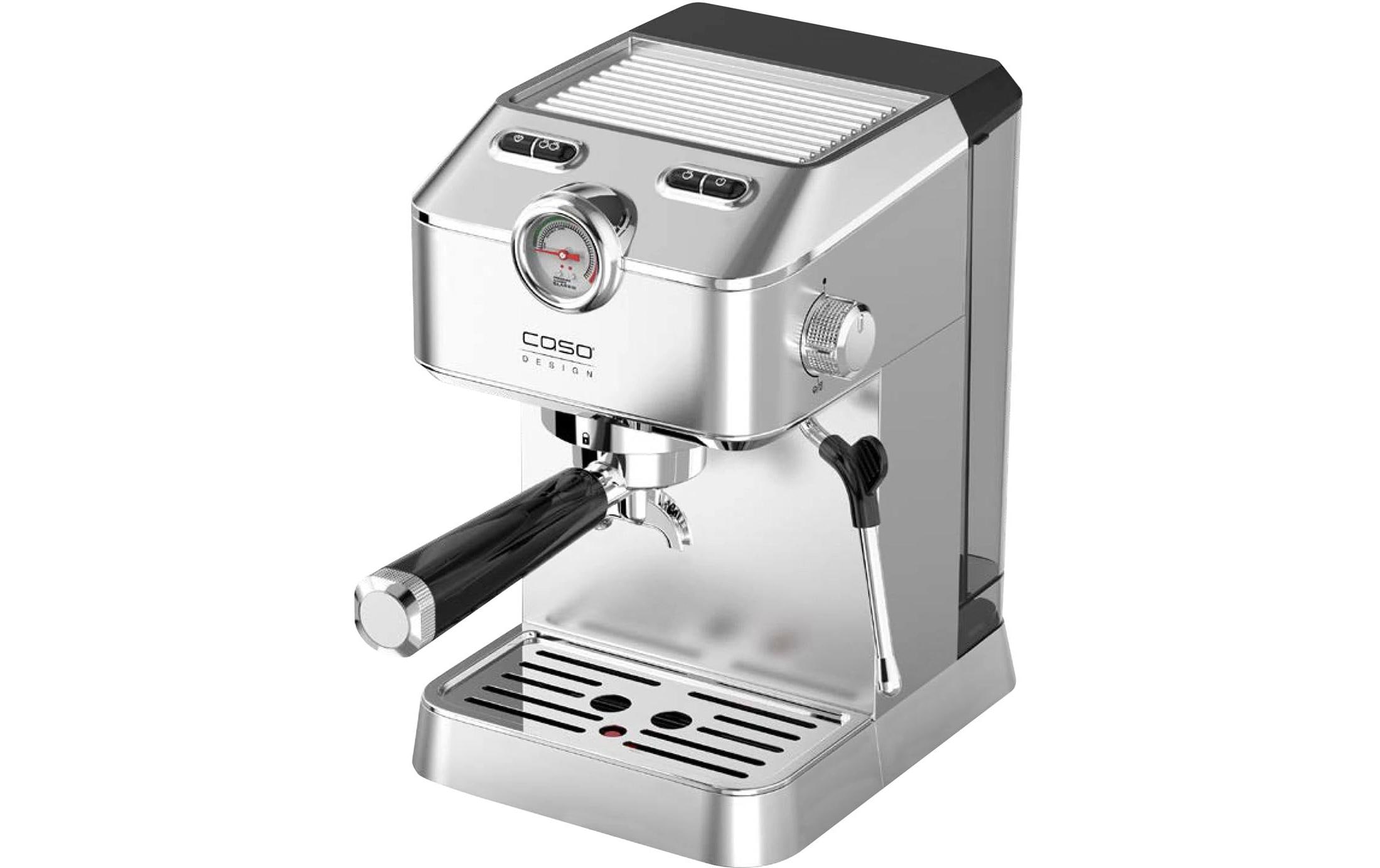 Siebträgermaschine Espresso Gourmet Silber<br>Design Siebträgermaschine