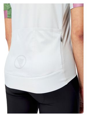 Maillot Manches Courtes Femme Endura FS260 Blanc/Vert