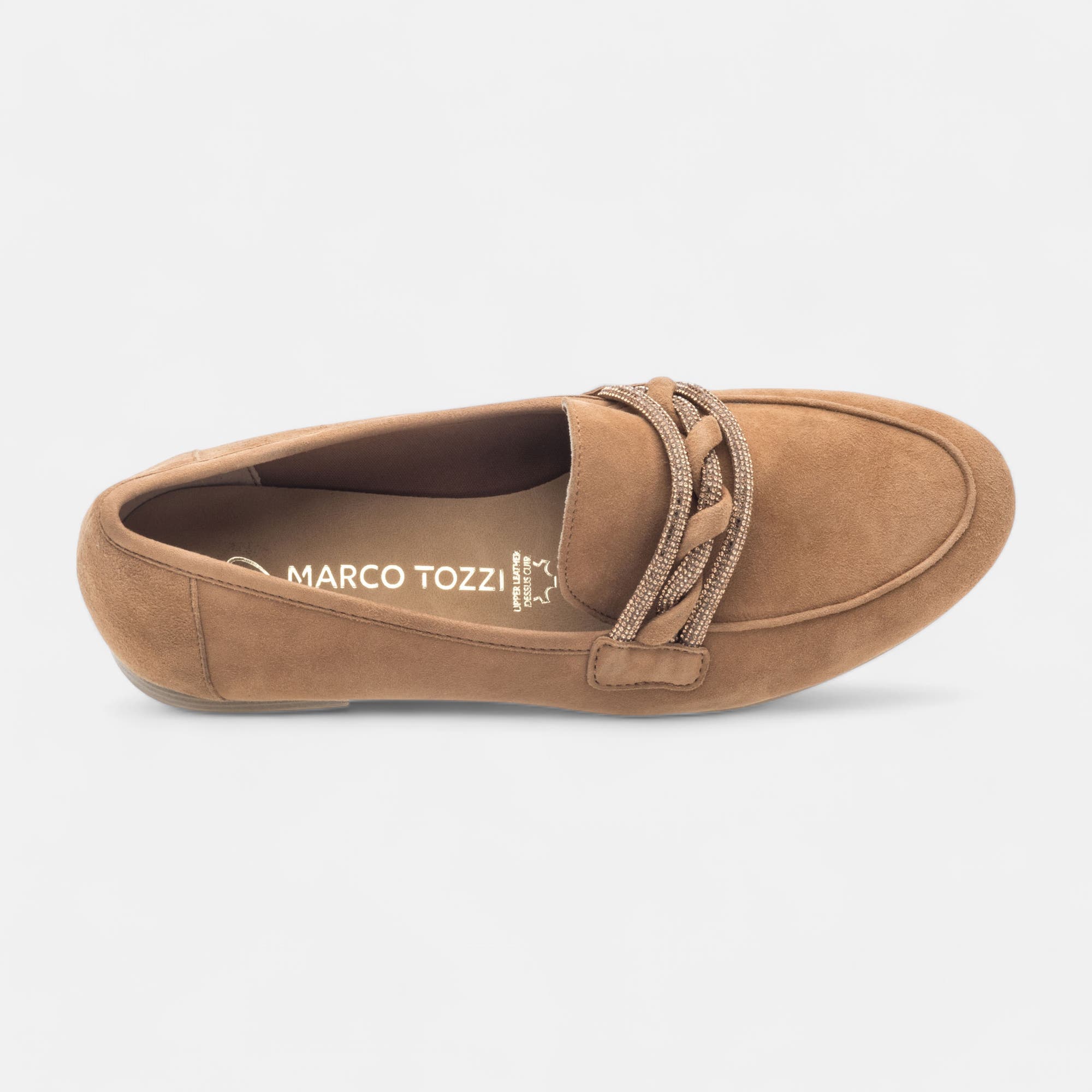 Mocassins Femme en cuir camel