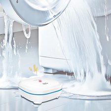 Détecteur de fuite d'eau, alarme: env. 85 dB, blanc