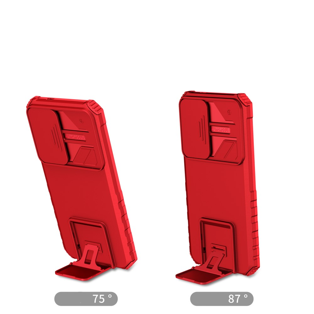 Samsung Galaxy S24 Hybrid Outdoor Hardcase Hülle mit Cam-Slider   Kickstand - Rot (Matt)
