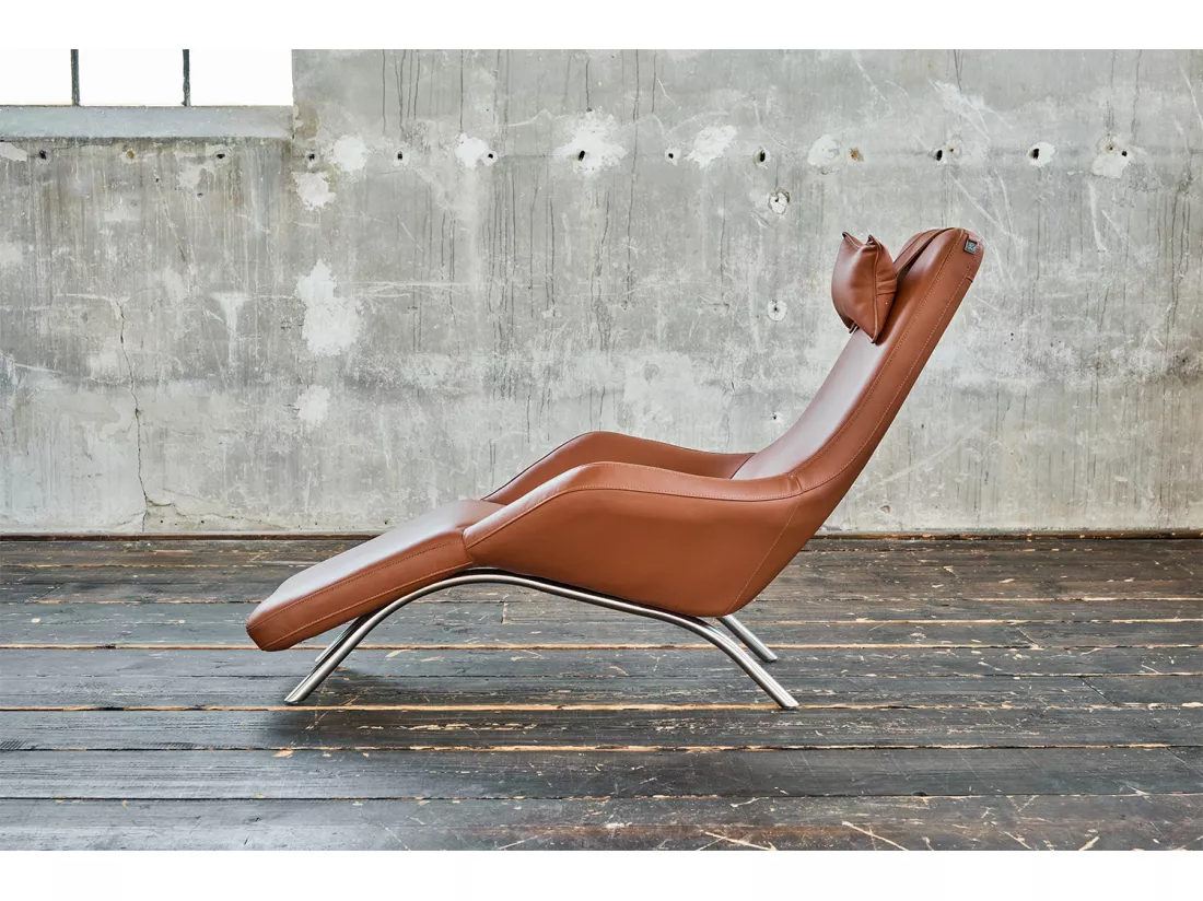 Fauteuil - marron cuir - CAVAL