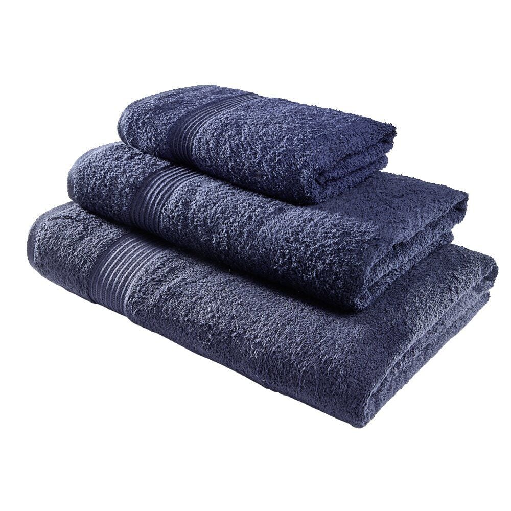 Serviette de toilette 50x90cm coton bleu marine