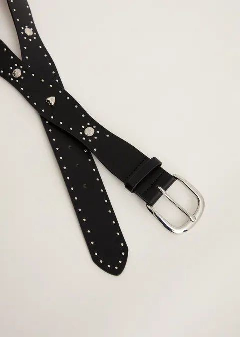 Riem met decoratieve details zwart (ZWART)