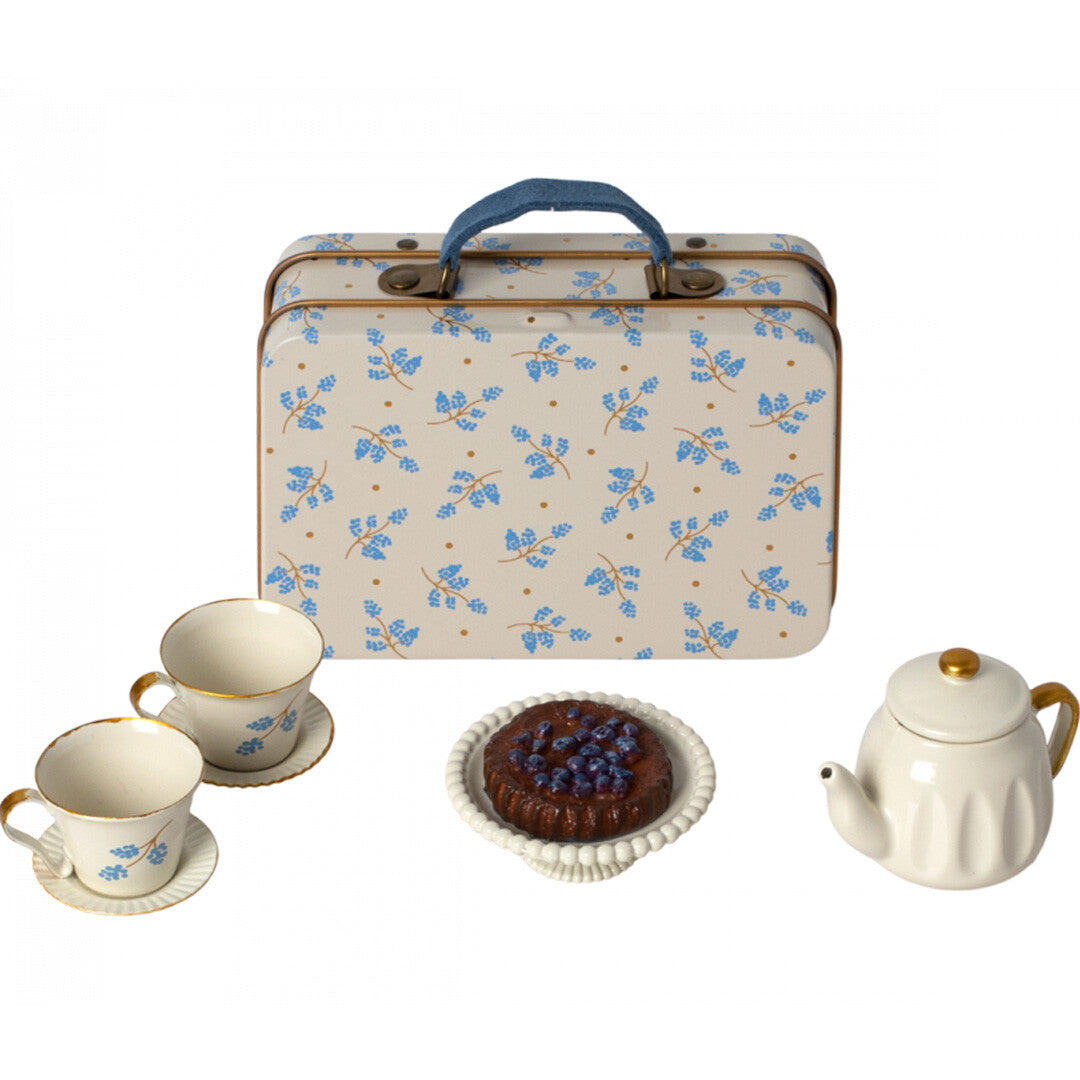 Maileg poppenhuis theeservies met taart