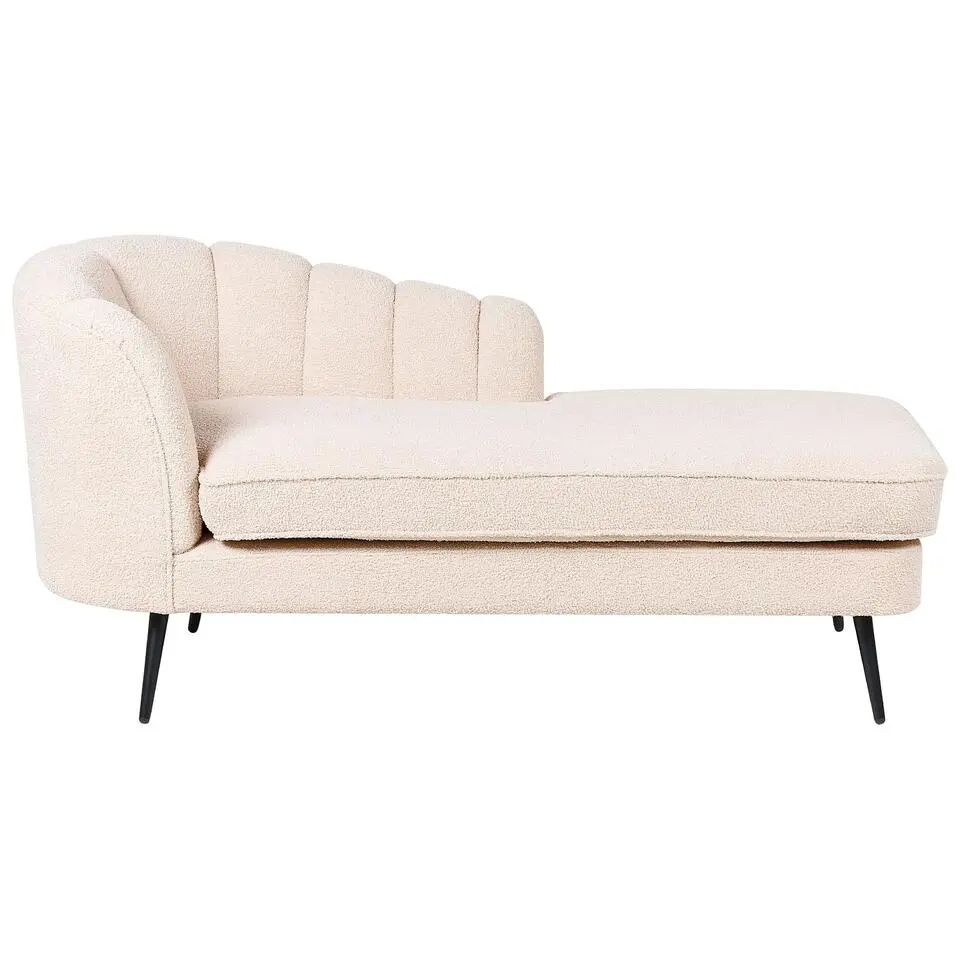 ALLIER - Chaise longue - Beige - Linkerzijde - Bouclé