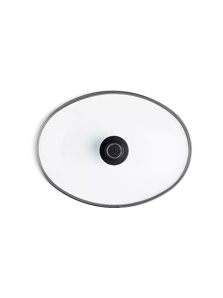 WOLL Sicherheitsglasdeckel Oval 38x28cm Glas transparent