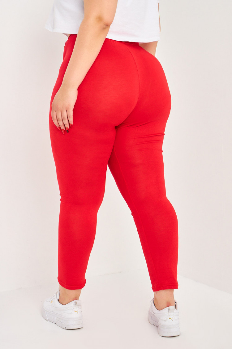 Pantalon fin Rouge uni