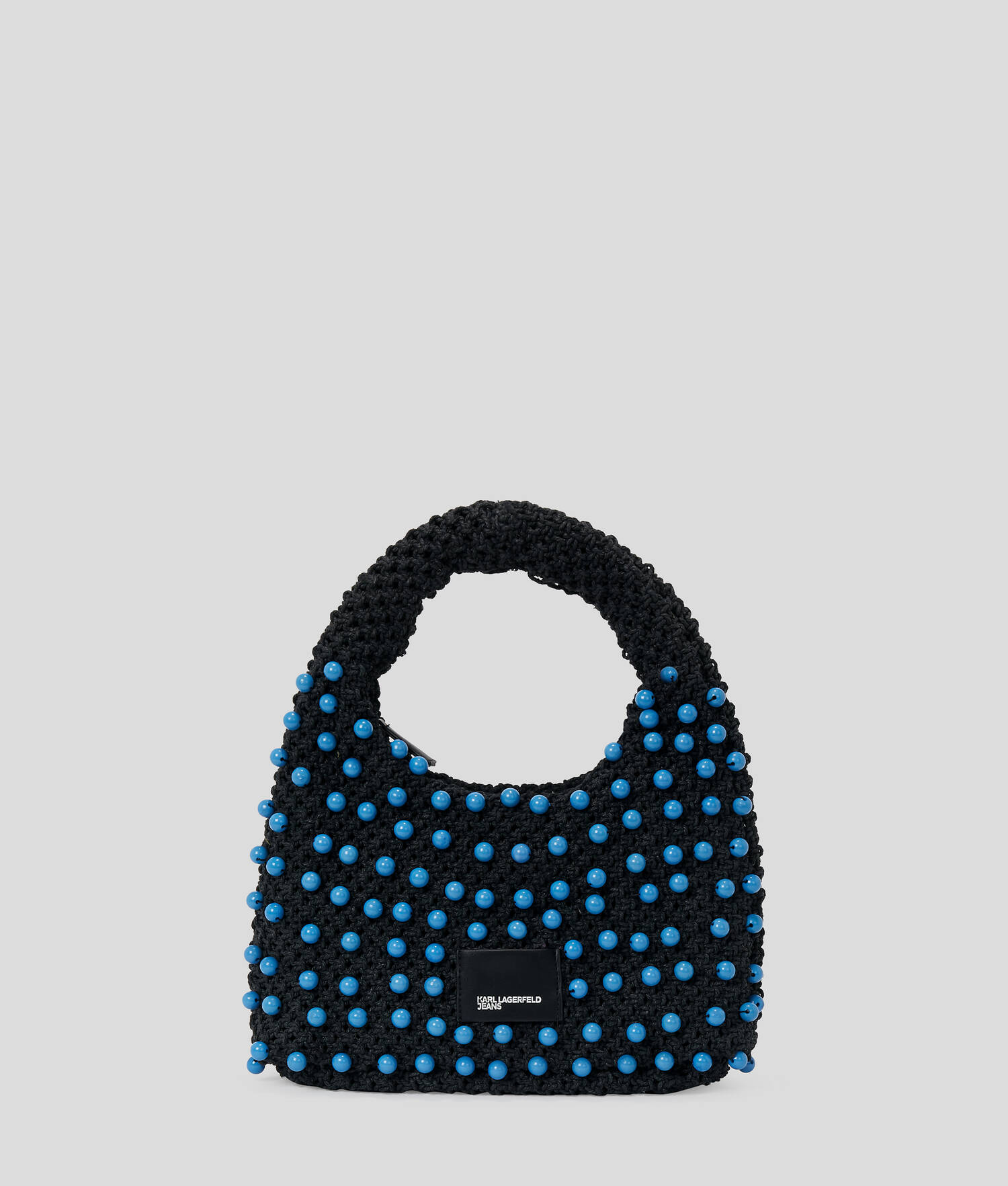 SAC AVEC ANSE PERLÉ EN CROCHET - Noir