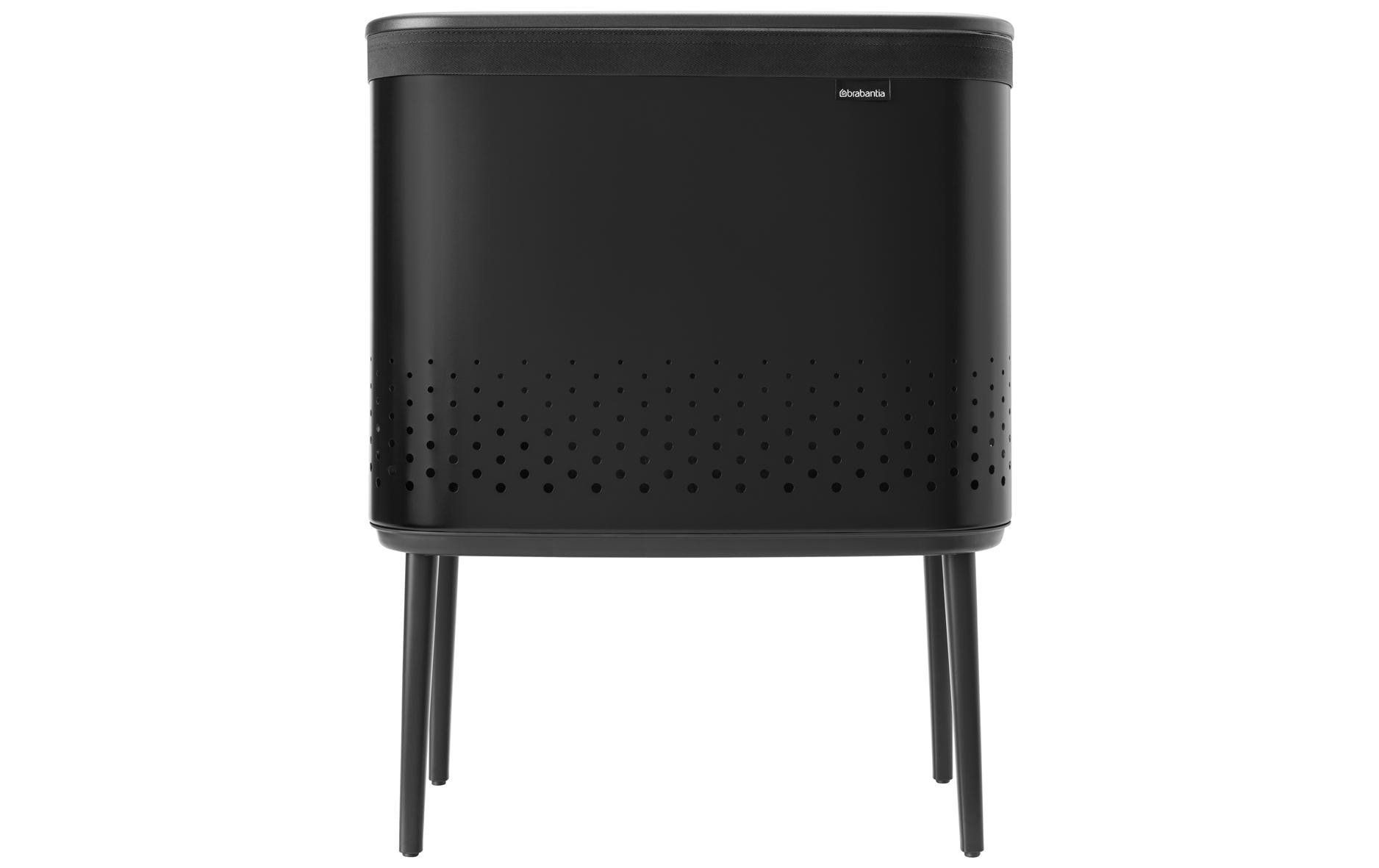 Wäschesammler BO Schwarz, 60 l<br>Schwarzer Wäschekorb