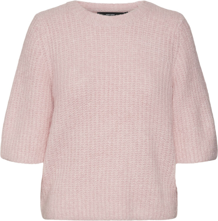 Vero Moda VMAWSOME 2/4 O-NECK PULLOVER BOO Bonbon/w. melange