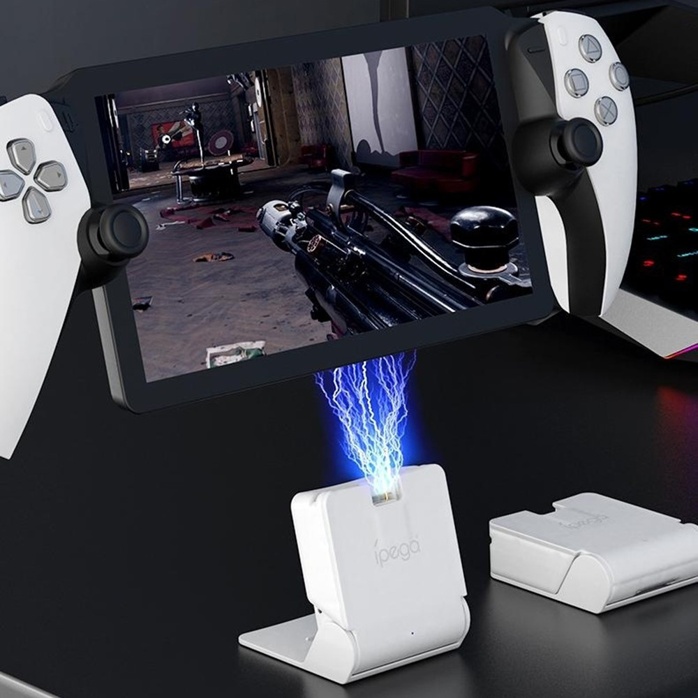 PlayStation Portal Remote Player faltbare Ladestation Charging Dockingstation mit magnetischem Adapter - Weiss