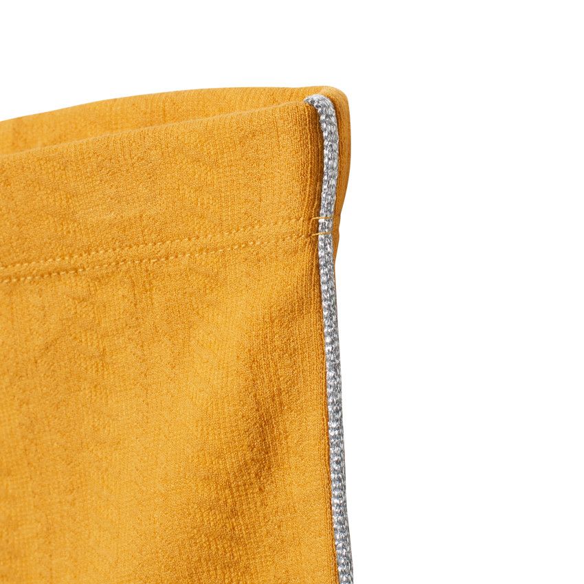 Legging en maille fantaisie à cordelette argentée - Jaune