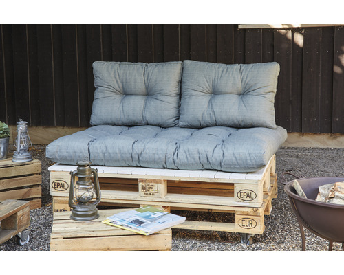 Pallet rugkussen Basic 60 x 43 cm grijs
