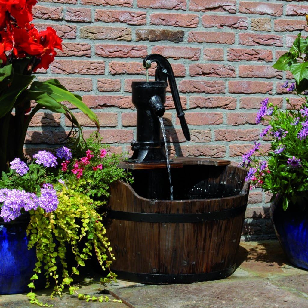 Ubbink Gartenbrunnen Holzfass