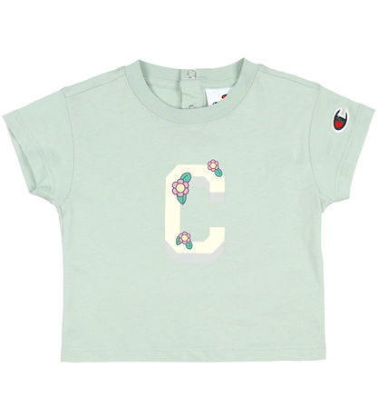 Champion Shorts Set - T-Shirt/Shorts - Dusty Green m. Logo