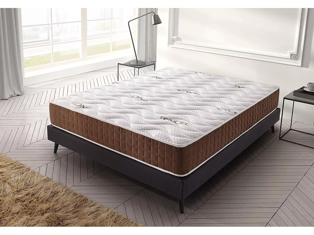 Matelas 200x200 mousse visco ergo anatomique | mousse h.r. Haute densité | épaisseur 19 cm | triple couche system - double face été-hiver