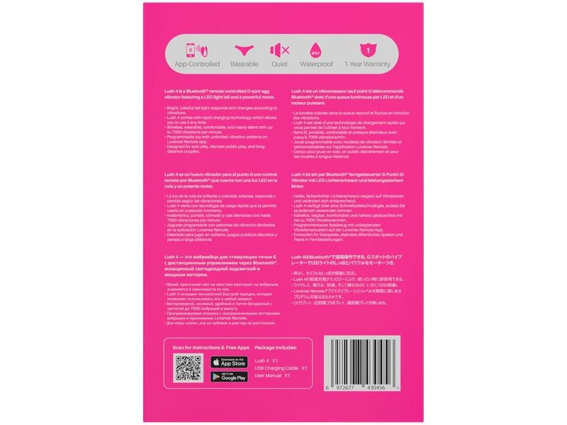 Lovense Vibro Ei Lush 4 Lush 4 Vibrationsei mit beeindruckenden Lichteffekten