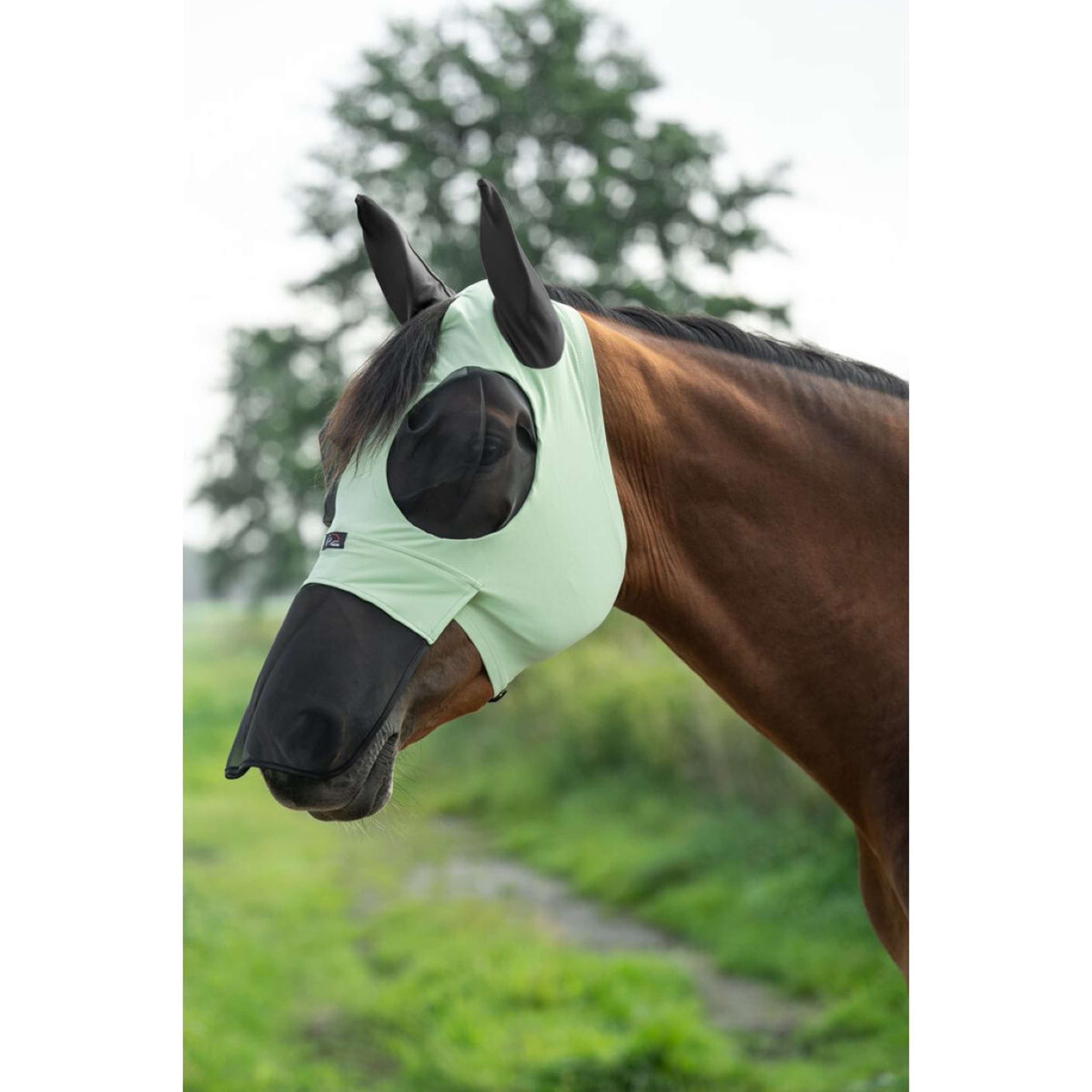 HKM Vliegenmasker Elastic Met Neusnetje Jade