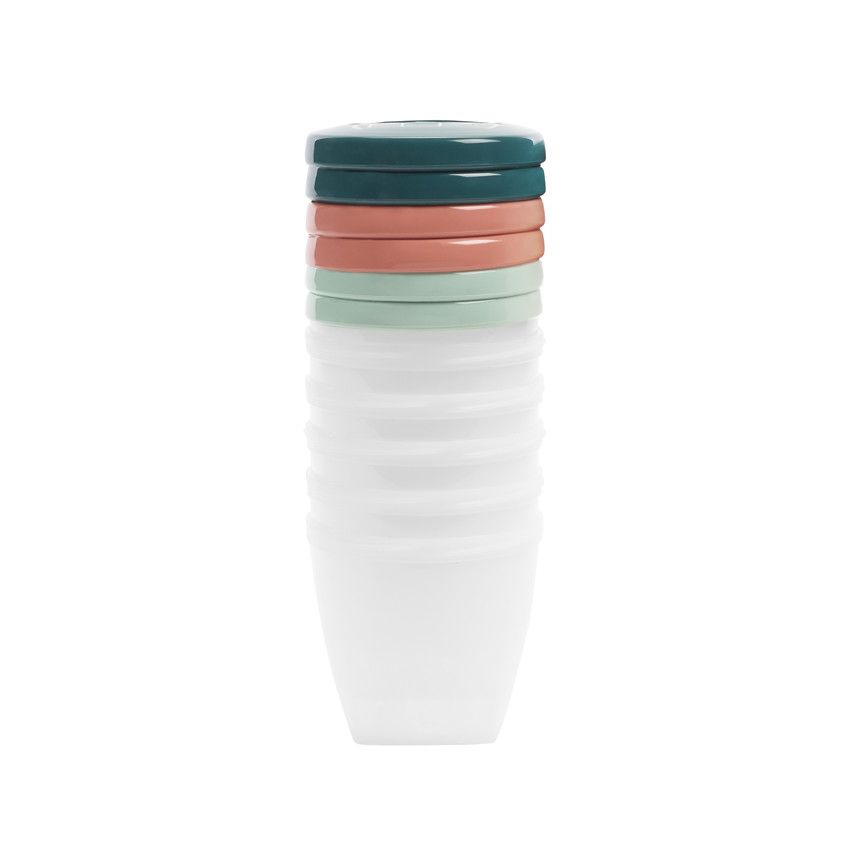 Lot de 6 pots de conservation Babybols Biosources - 6 x 250 ml - Ecru