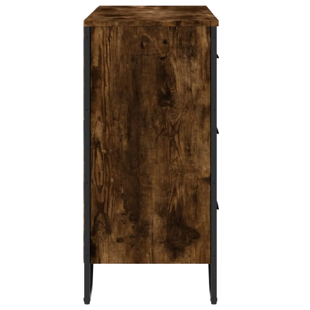 vidaXL Commode chêne fumé 91x35,5x74,5 cm bois d'ingénierie