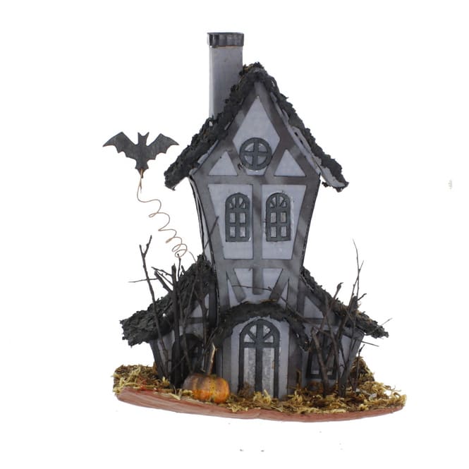 Spukhaus schwarz - aus Holz - ca. 24 x 18 x 31 cm