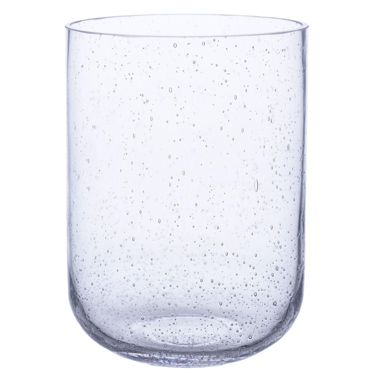 Glassvase 18 cm, mønstret glass
