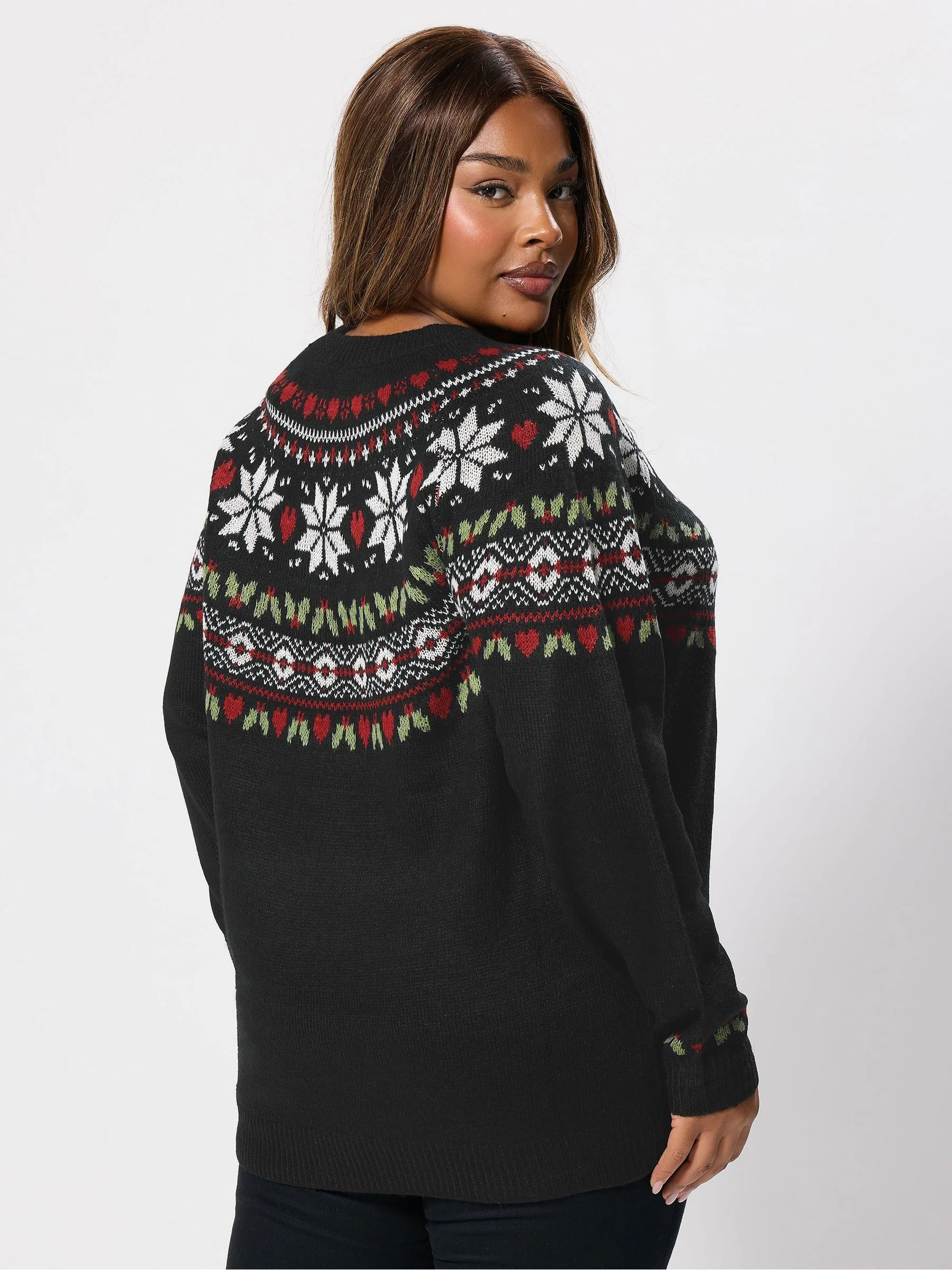 Yours Curve Novelty Fairisle Trui