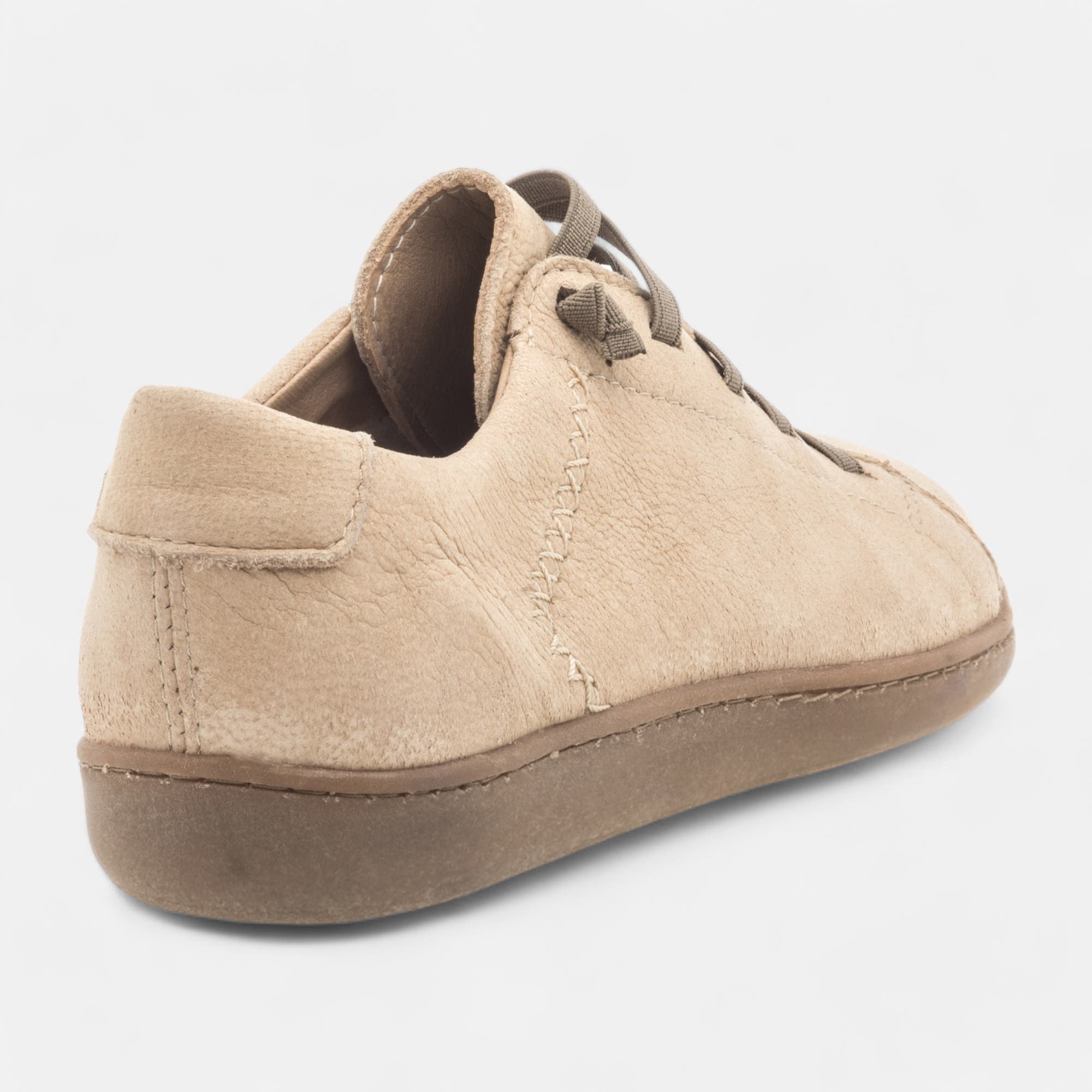 Baskets basses Femme en cuir beige