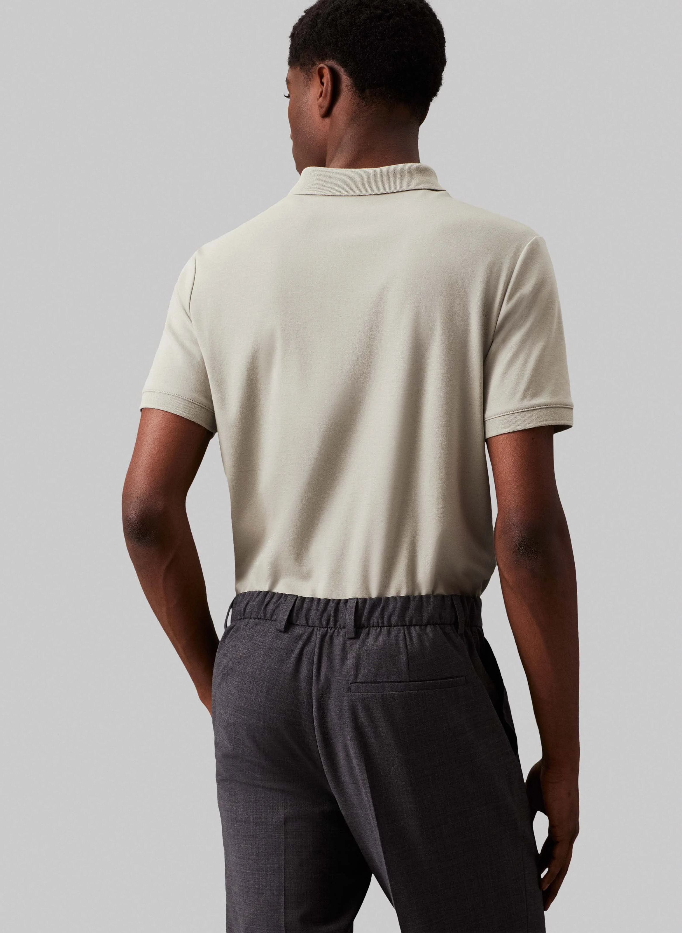 Polo slim-fit en coton | Gris