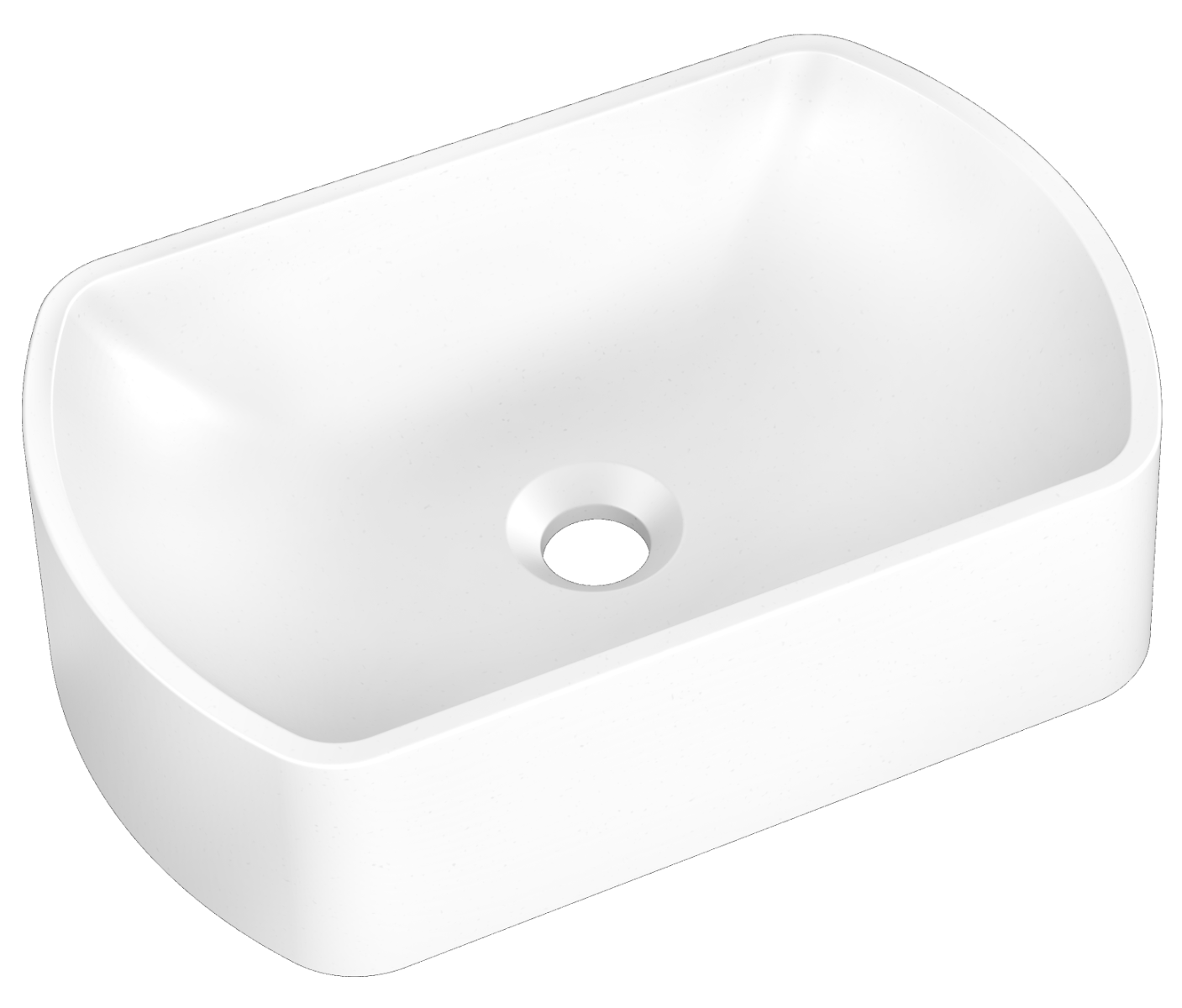Kerra Maun wastafel 45x30x12cm wit